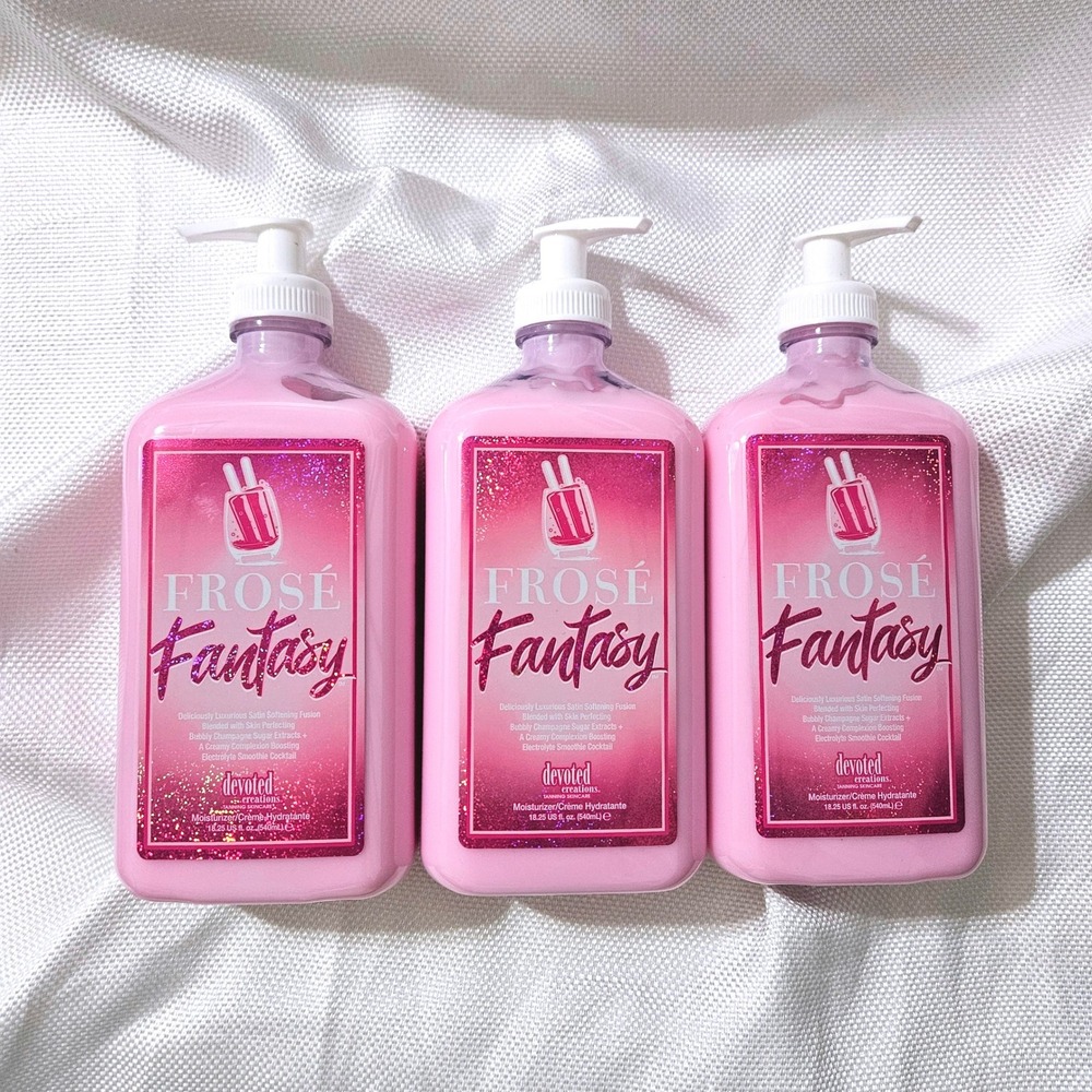 3PK Devoted Creations Frose Fantasy Moisturizer 18.25oz Satin Softening‎ Lotion